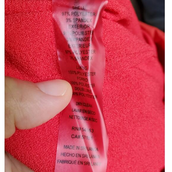 Vince Camuto Orange Red Peplum Jumpsuit Romper - Picture 6 of 6